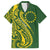 Kia Orana Cook Islands Family Matching Short Sleeve Bodycon Dress and Hawaiian Shirt Plumeria Tropical Waves - Polynesian Pride