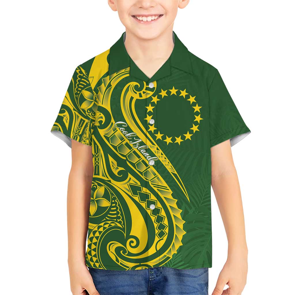 Kia Orana Cook Islands Family Matching Tank Maxi Dress and Hawaiian Shirt Plumeria Tropical Waves - Polynesian Pride