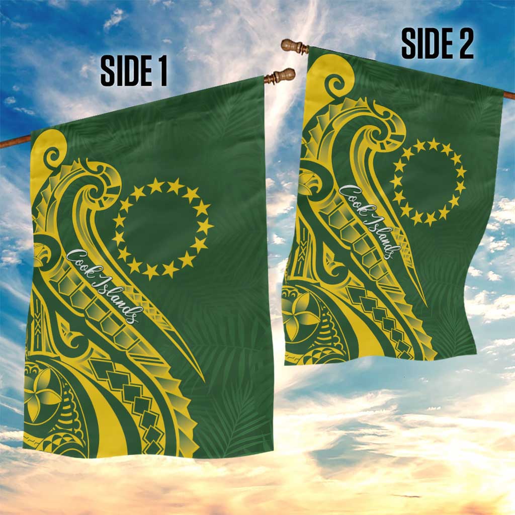 Kia Orana Cook Islands Garden Flag Plumeria Tropical Waves - Polynesian Pride