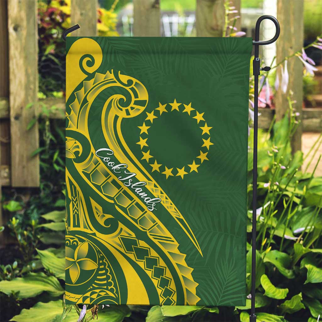 Kia Orana Cook Islands Garden Flag Plumeria Tropical Waves - Polynesian Pride