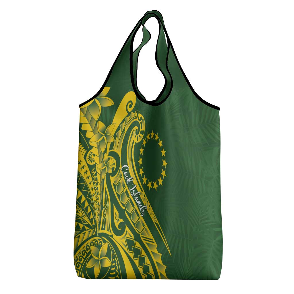 Kia Orana Cook Islands Grocery Bag Plumeria Tropical Waves - Polynesian Pride