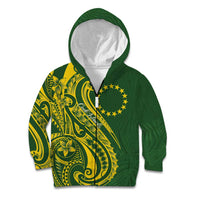 Kia Orana Cook Islands Kid Hoodie Plumeria Tropical Waves - Polynesian Pride