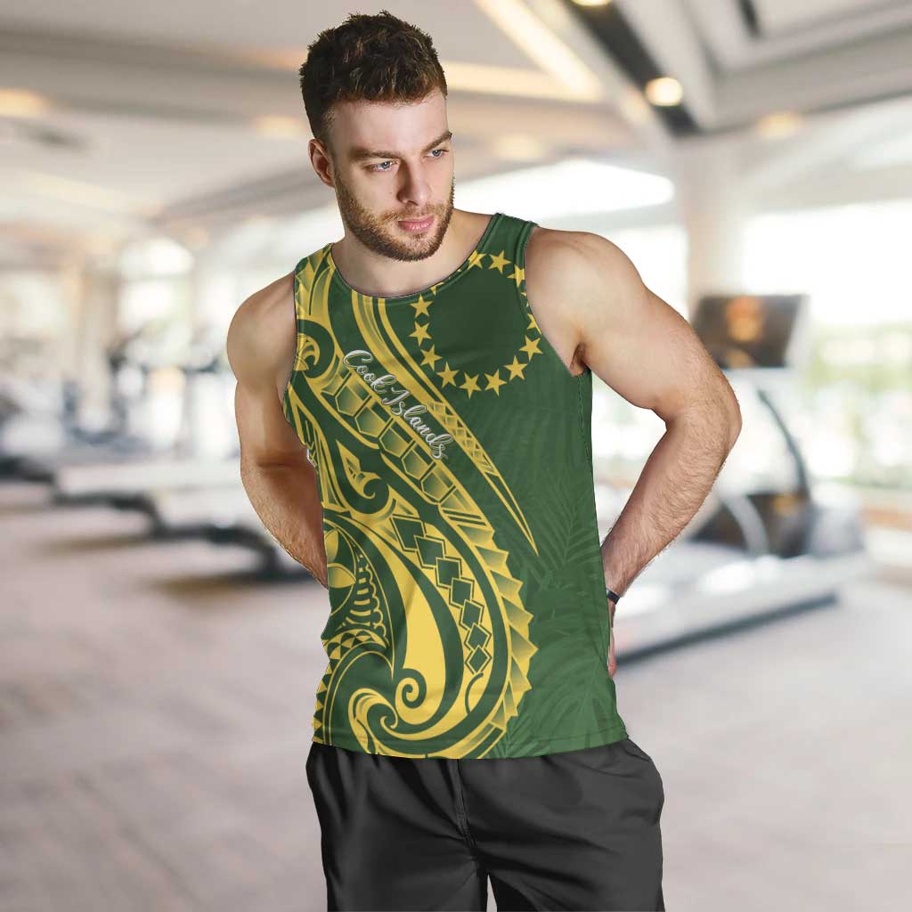 Kia Orana Cook Islands Men Tank Top Plumeria Tropical Waves - Polynesian Pride