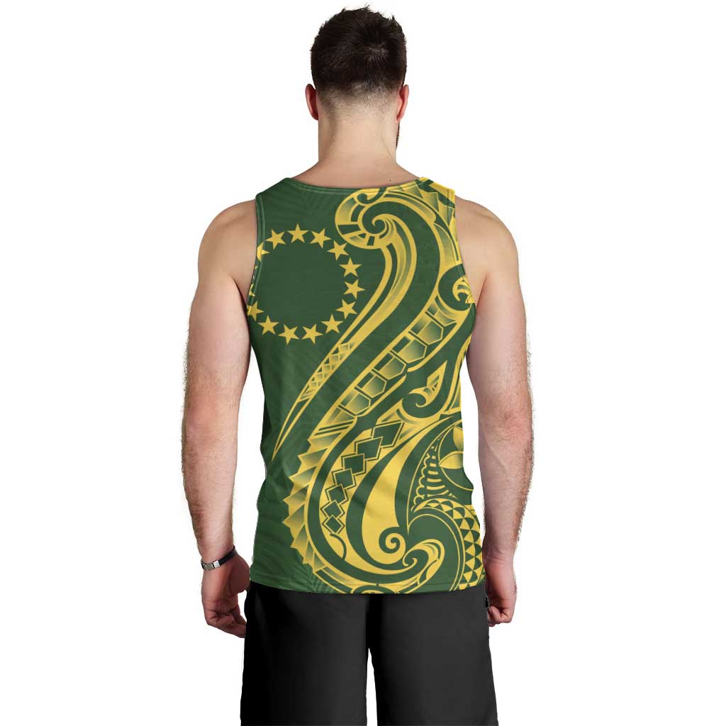 Kia Orana Cook Islands Men Tank Top Plumeria Tropical Waves - Polynesian Pride