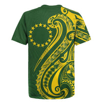 Kia Orana Cook Islands Rugby Jersey Plumeria Tropical Waves - Polynesian Pride