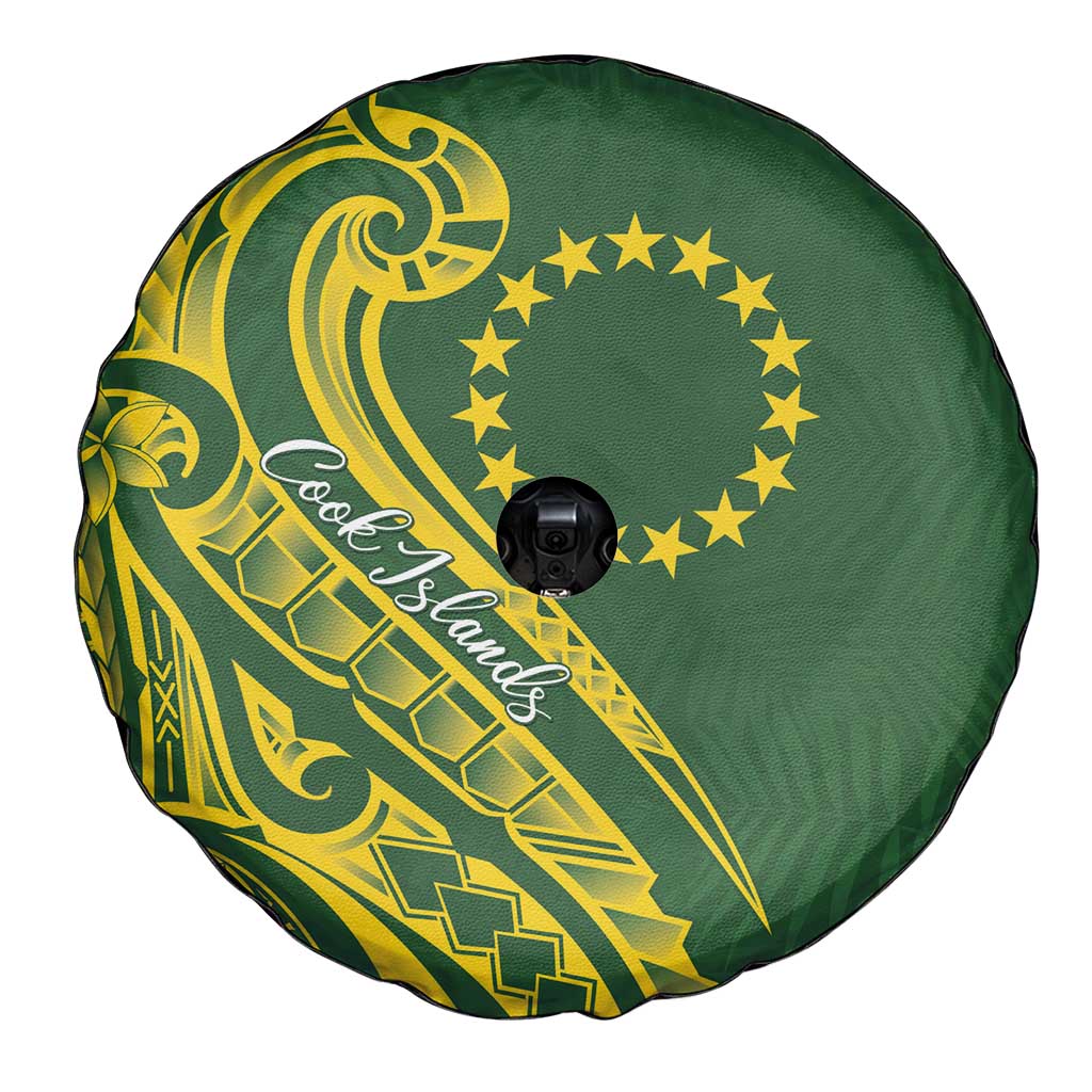 Kia Orana Cook Islands Spare Tire Cover Plumeria Tropical Waves - Polynesian Pride