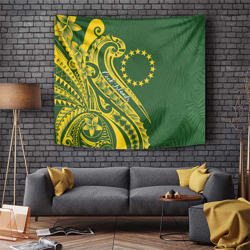 Kia Orana Cook Islands Tapestry Plumeria Tropical Waves - Polynesian Pride