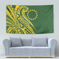 Kia Orana Cook Islands Tapestry Plumeria Tropical Waves - Polynesian Pride