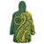 Kia Orana Cook Islands Wearable Blanket Hoodie Plumeria Tropical Waves - Polynesian Pride