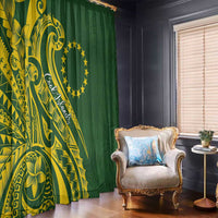 Kia Orana Cook Islands Window Curtain Plumeria Tropical Waves - Polynesian Pride