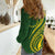 Kia Orana Cook Islands Women Casual Shirt Plumeria Tropical Waves - Polynesian Pride