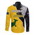 Australia Rugby Mix New Zealands Rugby Long Sleeve Button Shirt Wallabies Versus Silver Fern Sporty Basic LT7 - Polynesian Pride