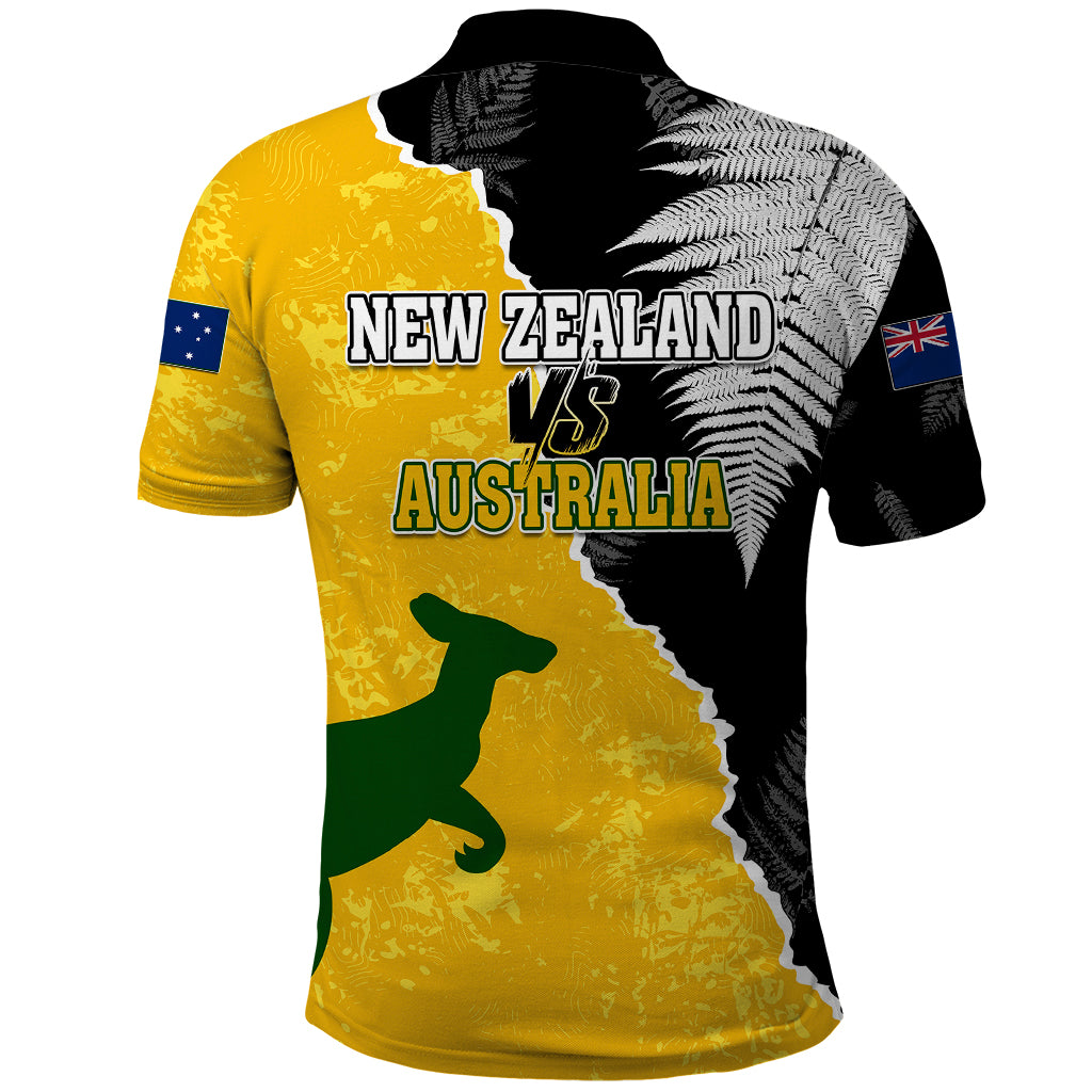 Australia Rugby Mix New Zealand Rugby Polo Shirt - Wallabies Versus Silver Fern Sporty Basic LT7 - Polynesian Pride