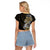 Polynesian Pride Raglan Cropped T Shirt Tiare With Plumeria Mix Style LT7 - Polynesian Pride