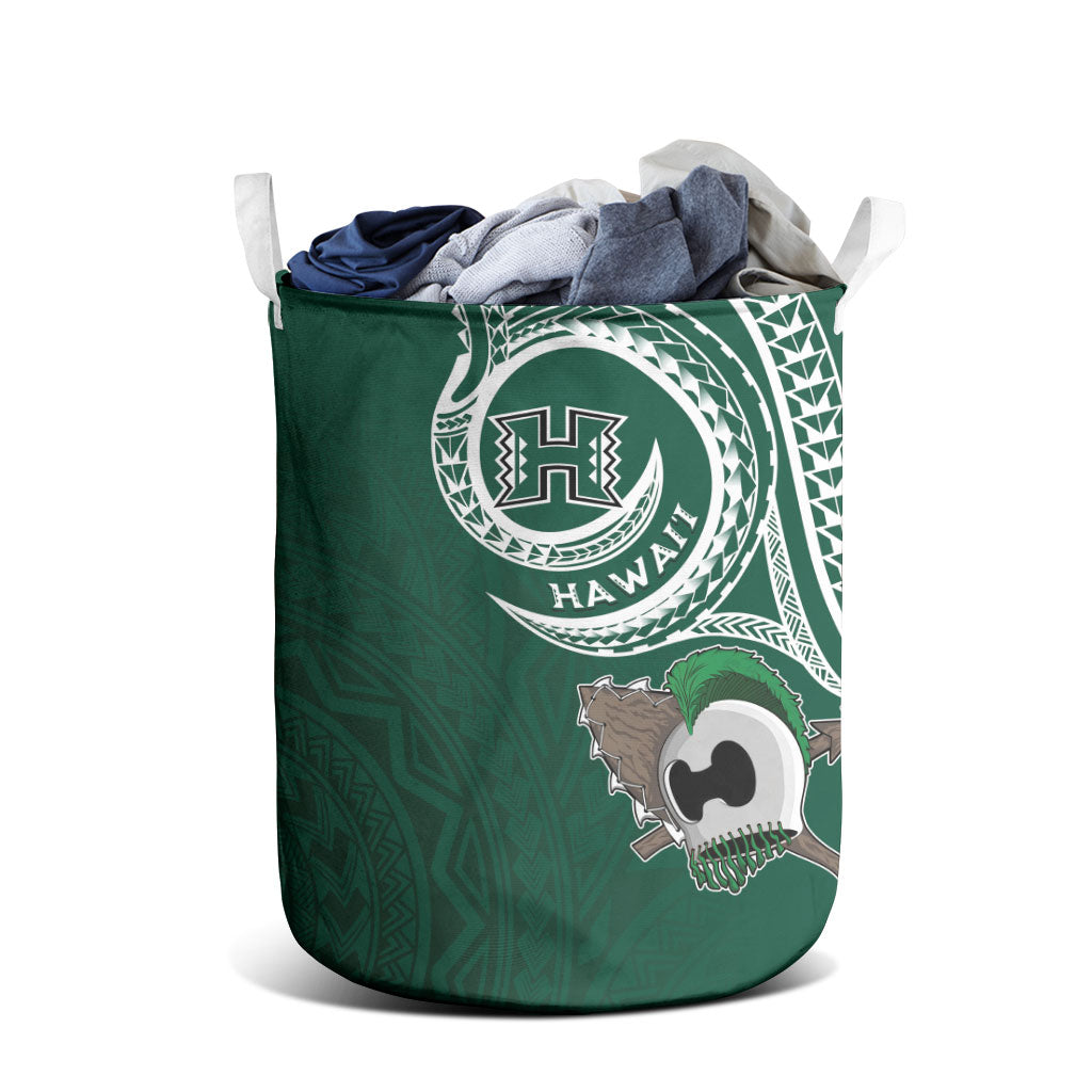 Hawaii Rainbow Warriors Alumni Laundry Basket Ti Maile Lei - Glory For The Warriors