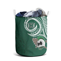 Hawaii Rainbow Warriors Alumni Laundry Basket Ti Maile Lei - Glory For The Warriors