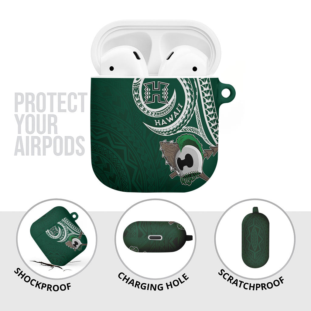 Hawaii Rainbow Warriors Alumni AirPods Case Ti Maile Lei - Glory For The Warriors