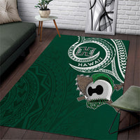 Hawaii Rainbow Warriors Alumni Area Rug Ti Maile Lei - Glory For The Warriors