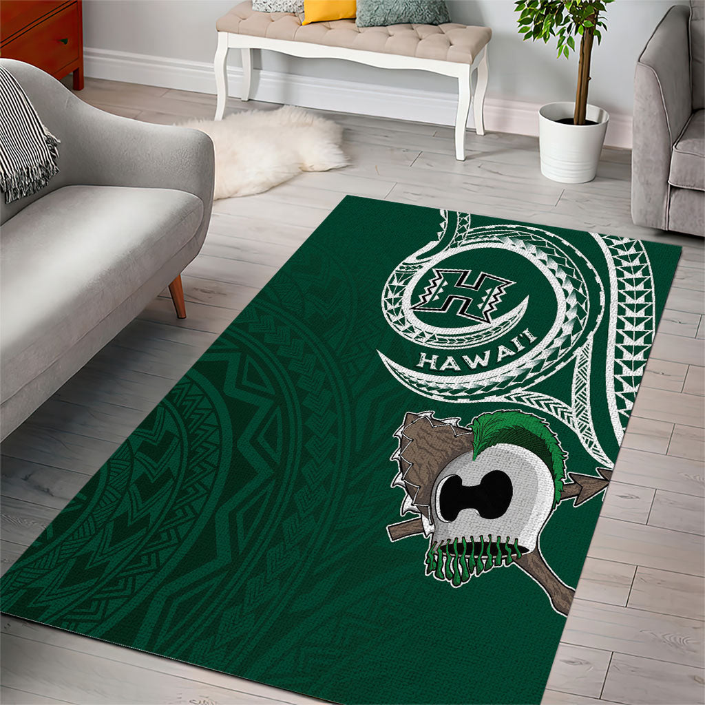 Hawaii Rainbow Warriors Alumni Area Rug Ti Maile Lei - Glory For The Warriors