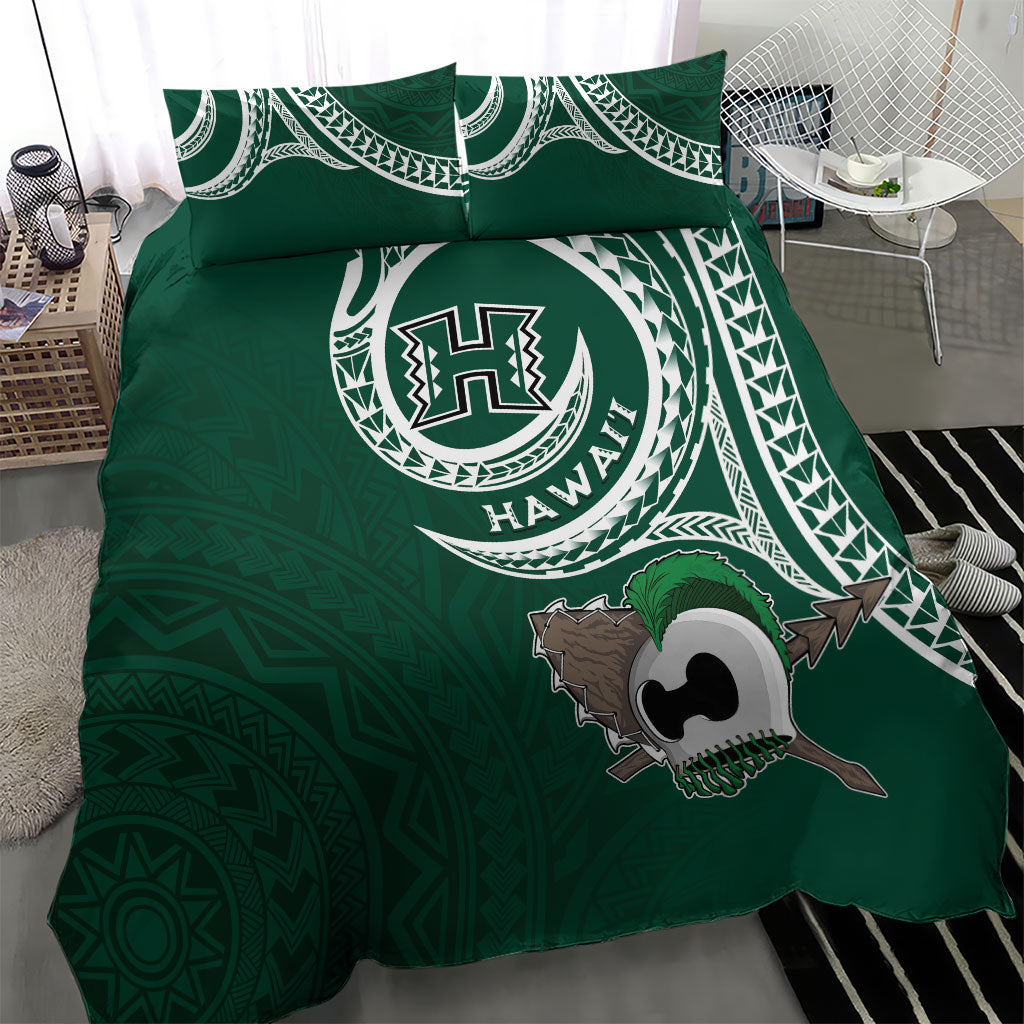 Hawaii Rainbow Warriors Alumni Bedding Set Ti Maile Lei - Glory For The Warriors