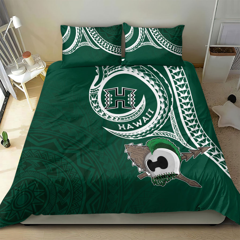 Hawaii Rainbow Warriors Alumni Bedding Set Ti Maile Lei - Glory For The Warriors