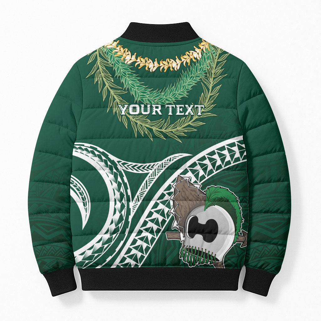 Hawaii Rainbow Warriors Alumni Personalized Bomber Puffer Jacket Ti Maile Lei - Glory For The Warriors
