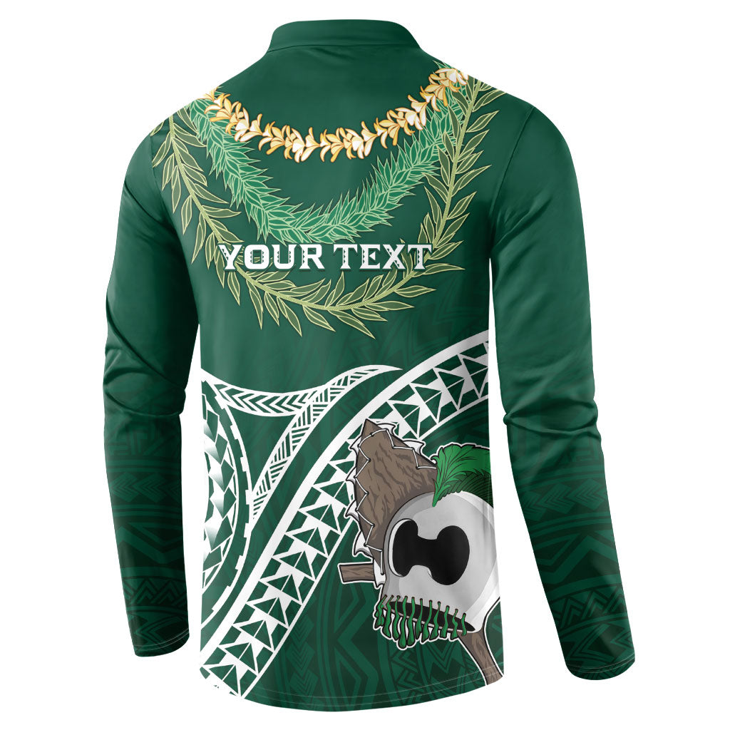 Hawaii Rainbow Warriors Alumni Personalized Button Sweatshirt Ti Maile Lei - Glory For The Warriors