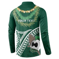 Hawaii Rainbow Warriors Alumni Personalized Button Sweatshirt Ti Maile Lei - Glory For The Warriors