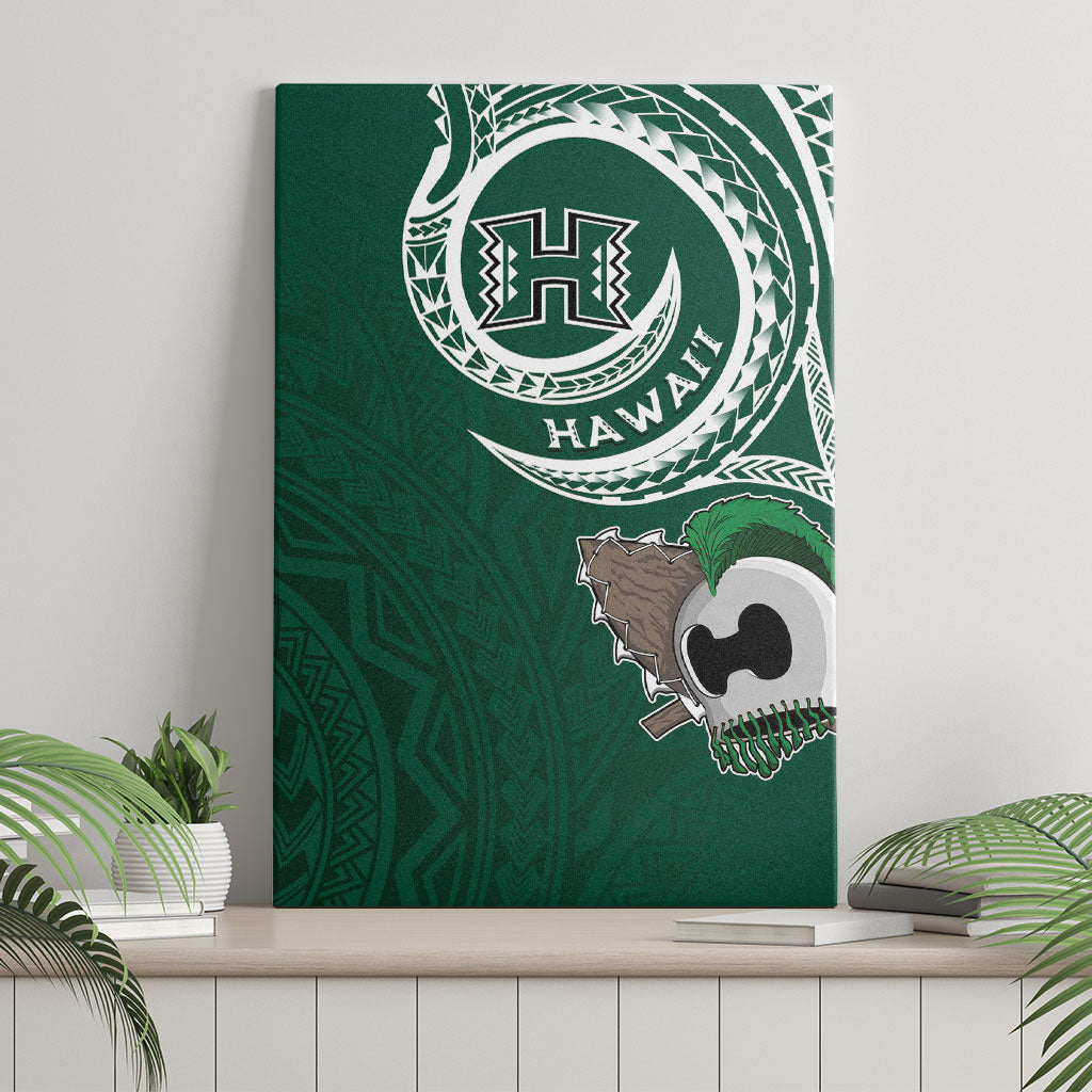 Hawaii Rainbow Warriors Alumni Canvas Wall Art Ti Maile Lei - Glory For The Warriors