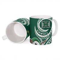 Hawaii Rainbow Warriors Alumni Personalized Ceramic Mug Ti Maile Lei - Glory For The Warriors