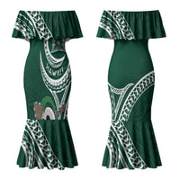 Hawaii Rainbow Warriors Alumni Personalized Couples Matching Mermaid Dress and Hawaiian Shirt Ti Maile Lei - Glory For The Warriors