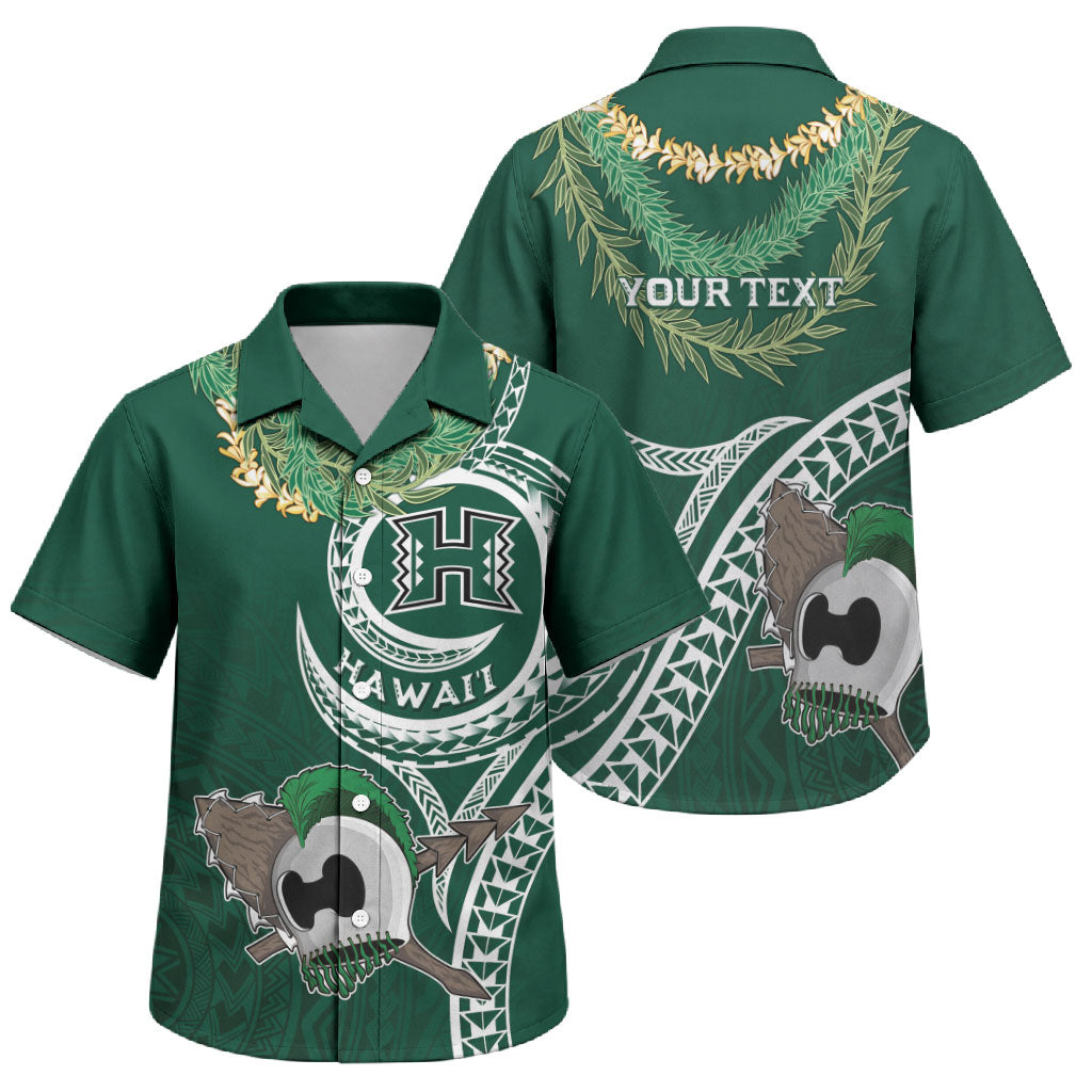 Hawaii Rainbow Warriors Alumni Personalized Family Matching Puletasi and Hawaiian Shirt Ti Maile Lei - Glory For The Warriors