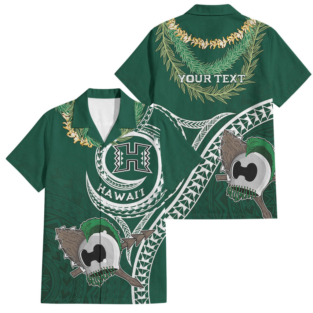 Hawaii Rainbow Warriors Alumni Personalized Family Matching Summer Maxi Dress and Hawaiian Shirt Ti Maile Lei - Glory For The Warriors