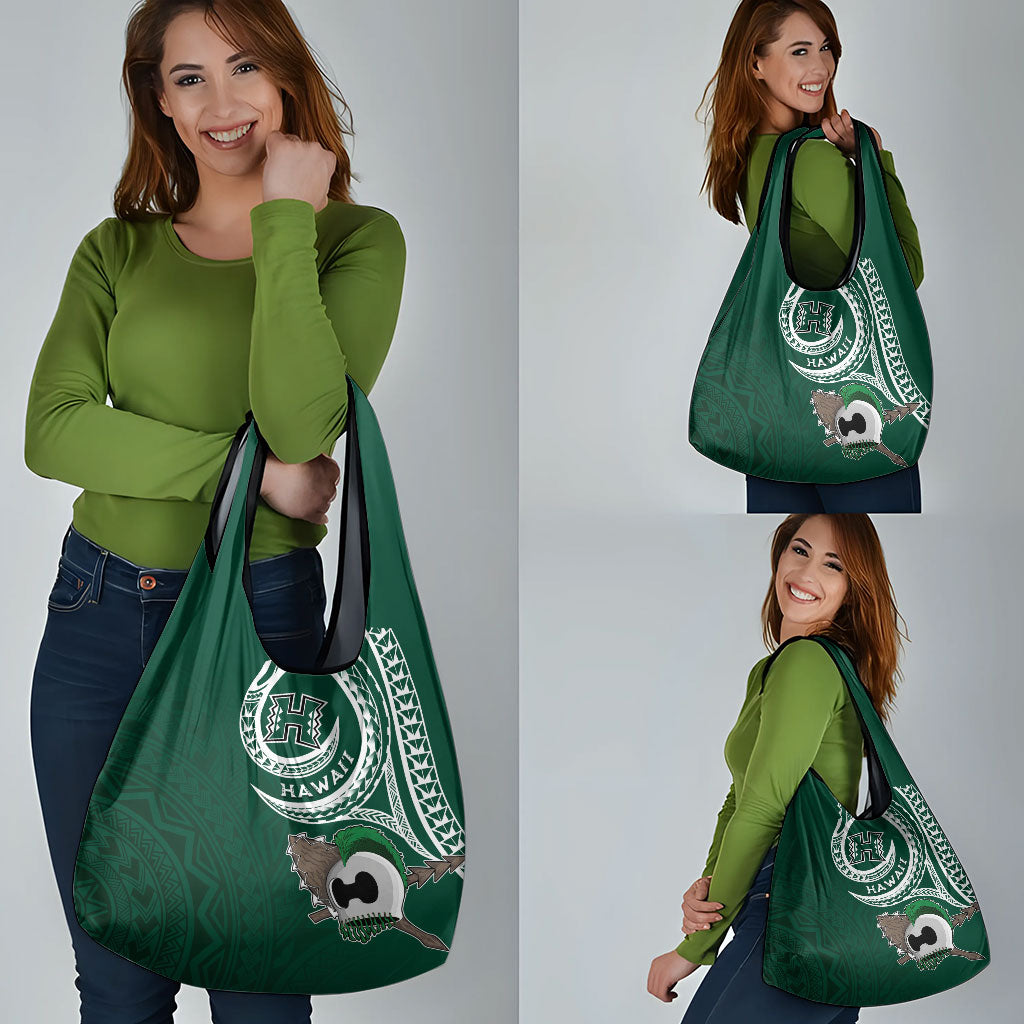 Hawaii Rainbow Warriors Alumni Grocery Bag Ti Maile Lei - Glory For The Warriors