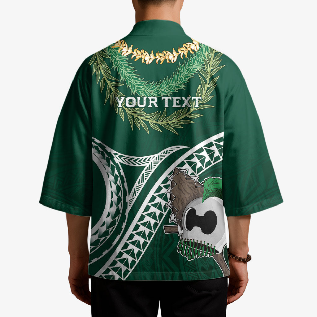 Hawaii Rainbow Warriors Alumni Personalized Kimono Ti Maile Lei - Glory For The Warriors