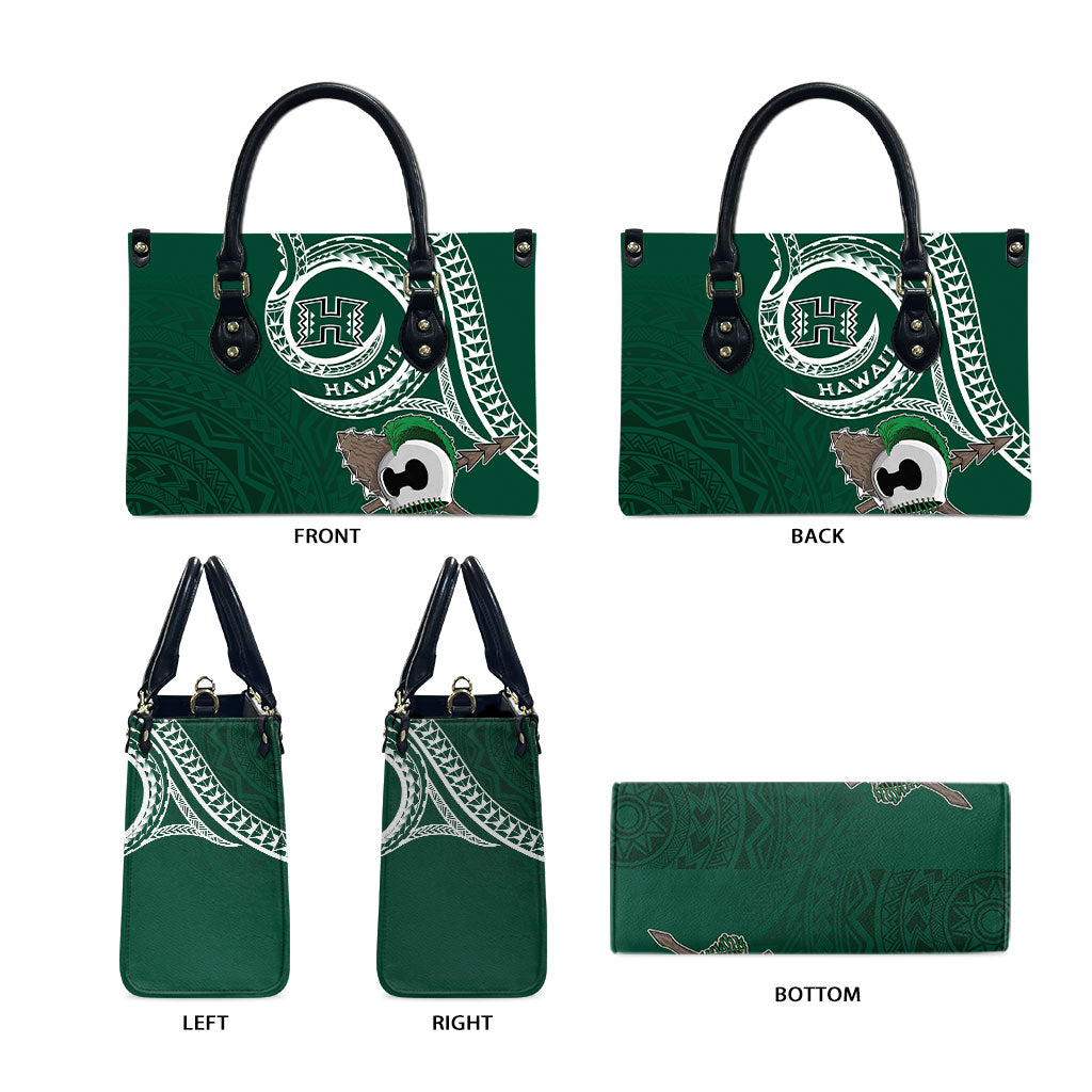 Hawaii Rainbow Warriors Alumni Leather Bag Ti Maile Lei - Glory For The Warriors