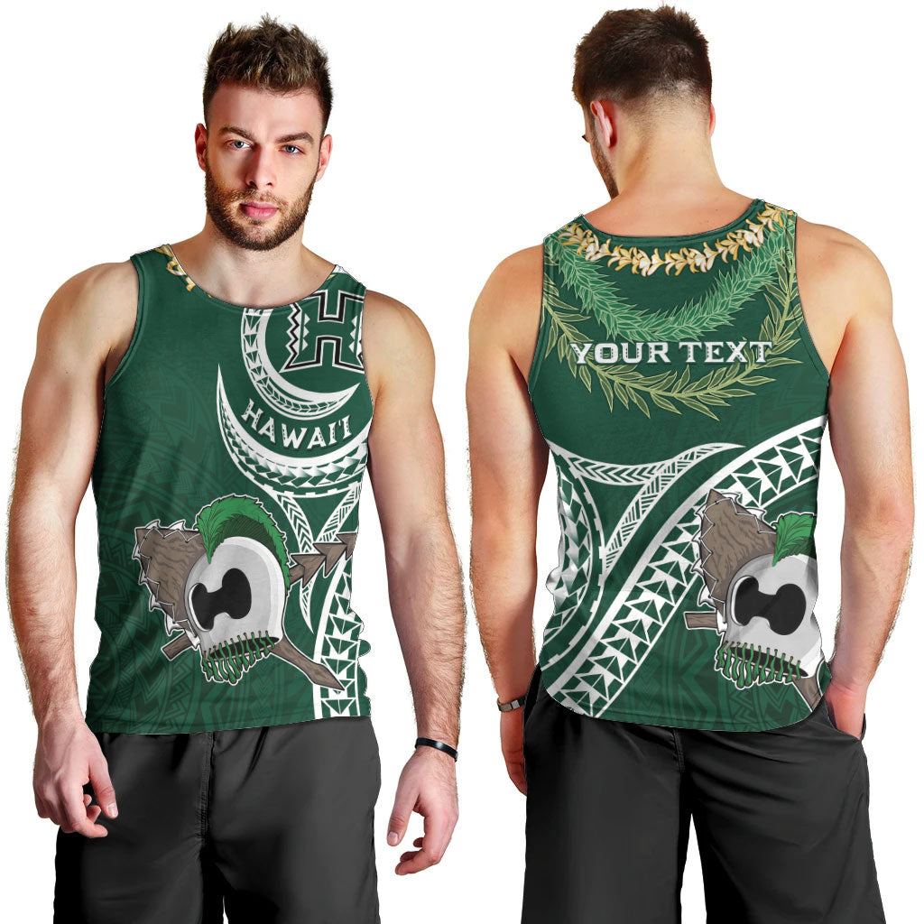 Hawaii Rainbow Warriors Alumni Personalized Men Tank Top Ti Maile Lei - Glory For The Warriors