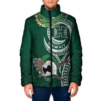Hawaii Rainbow Warriors Alumni Personalized Padded Jacket Ti Maile Lei - Glory For The Warriors