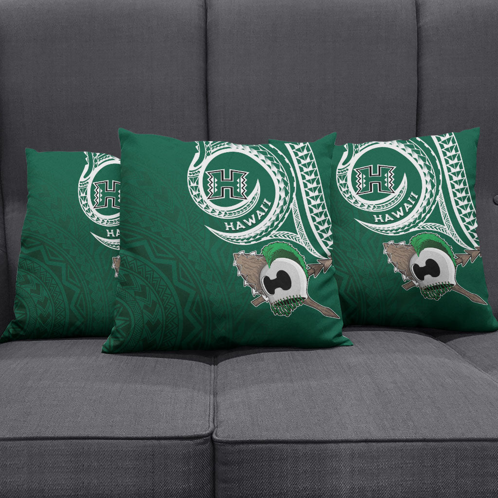 Hawaii Rainbow Warriors Alumni Pillow Cover Ti Maile Lei - Glory For The Warriors