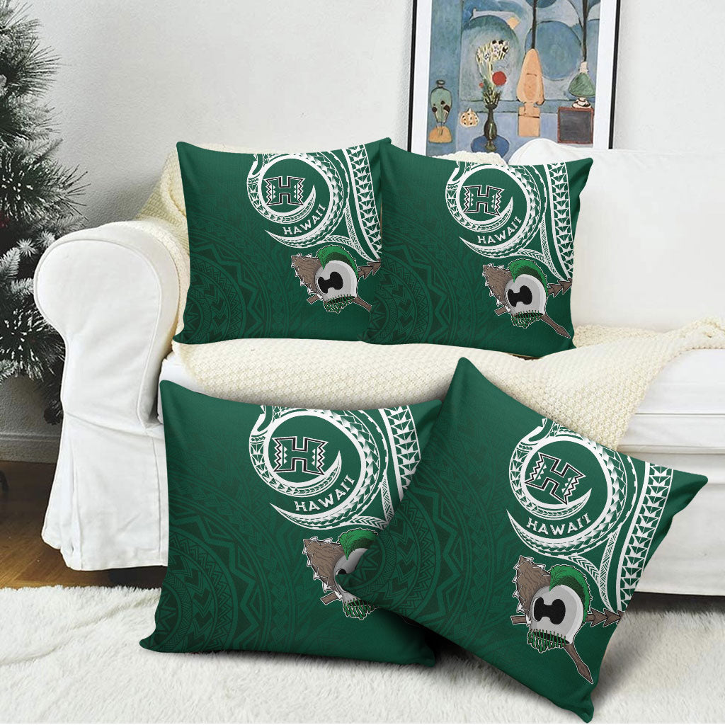 Hawaii Rainbow Warriors Alumni Pillow Cover Ti Maile Lei - Glory For The Warriors