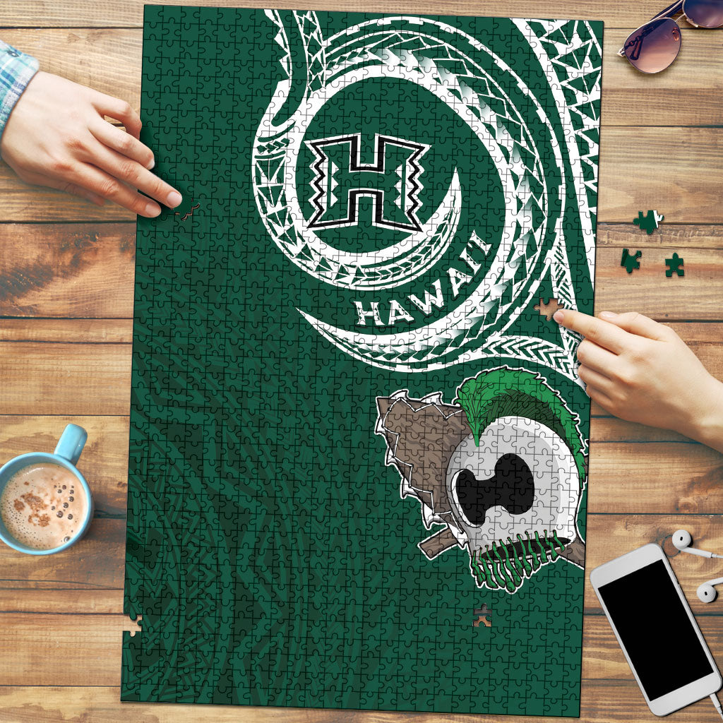 Hawaii Rainbow Warriors Alumni Puzzle Ti Maile Lei - Glory For The Warriors