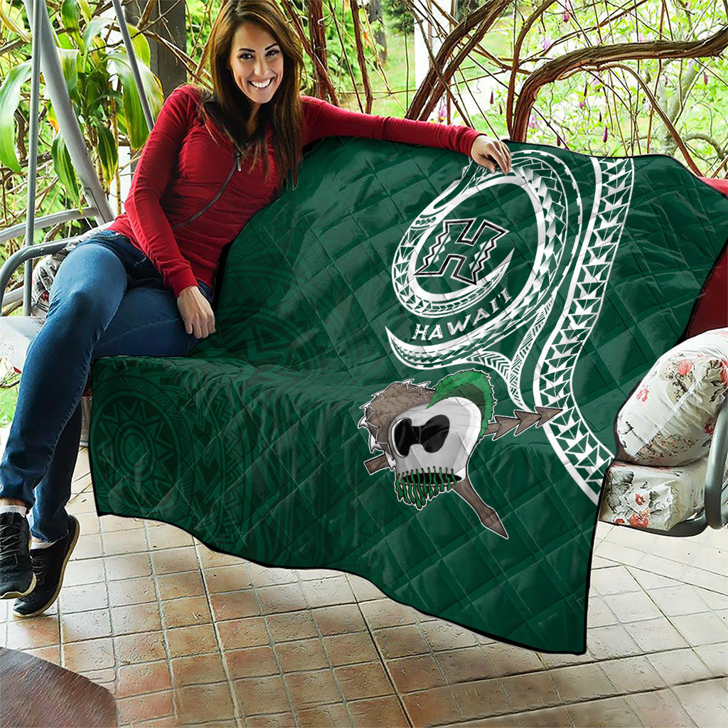 Hawaii Rainbow Warriors Alumni Quilt Ti Maile Lei - Glory For The Warriors
