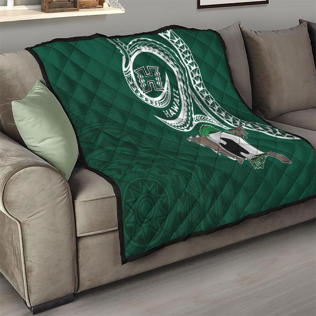 Hawaii Rainbow Warriors Alumni Quilt Ti Maile Lei - Glory For The Warriors