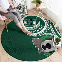 Hawaii Rainbow Warriors Alumni Round Carpet Ti Maile Lei - Glory For The Warriors