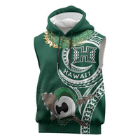 Hawaii Rainbow Warriors Alumni Personalized Sleeveless Hoodie Ti Maile Lei - Glory For The Warriors