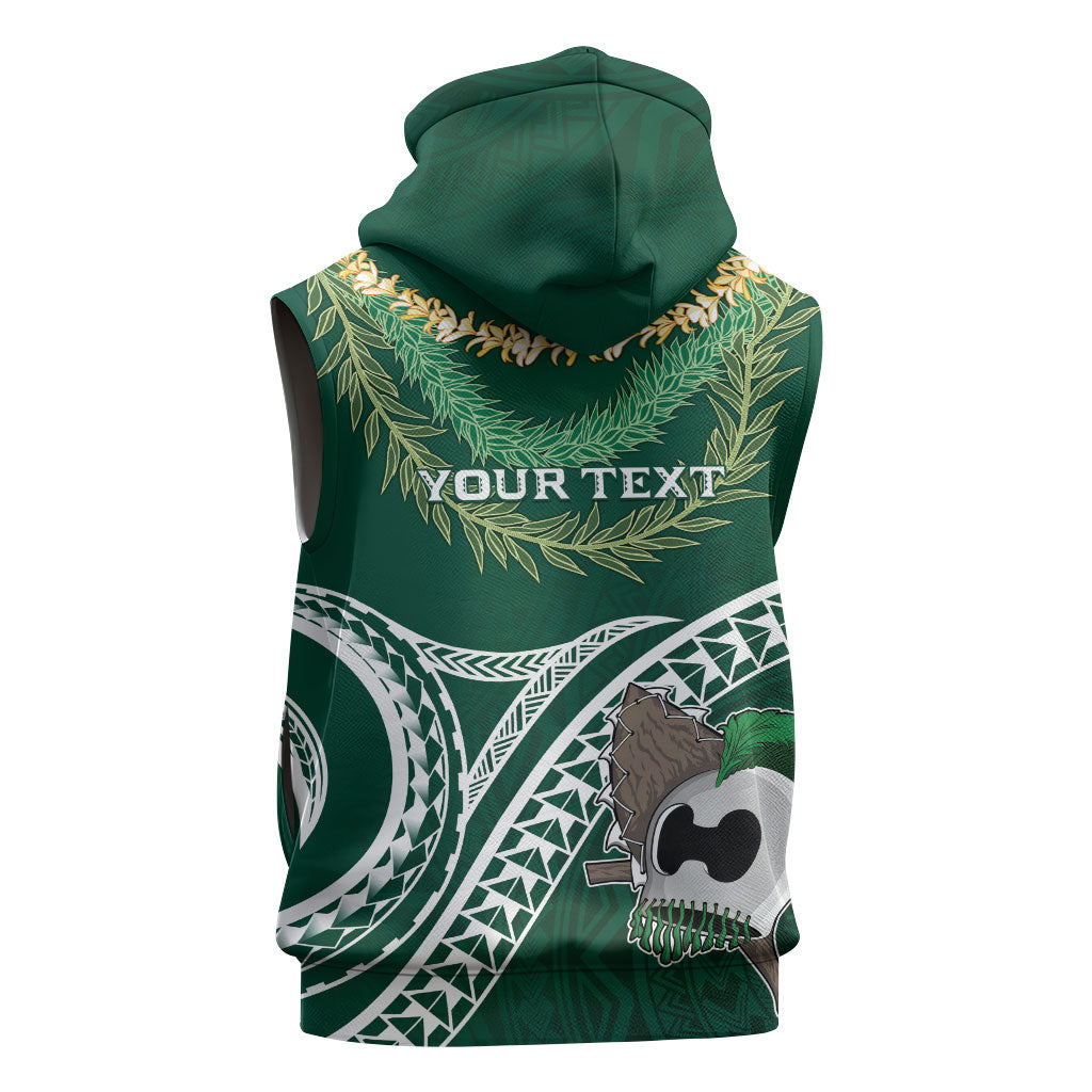Hawaii Rainbow Warriors Alumni Personalized Sleeveless Hoodie Ti Maile Lei - Glory For The Warriors