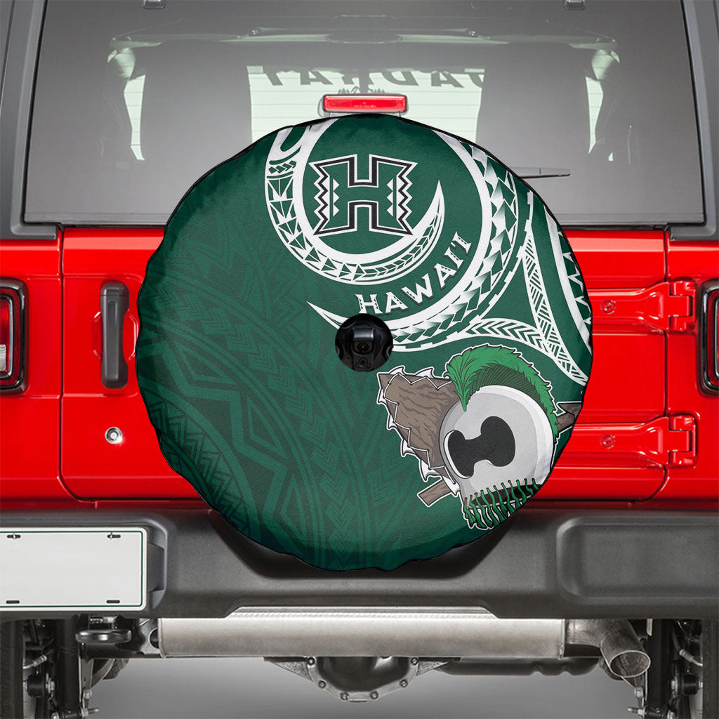 Hawaii Rainbow Warriors Alumni Spare Tire Cover Ti Maile Lei - Glory For The Warriors