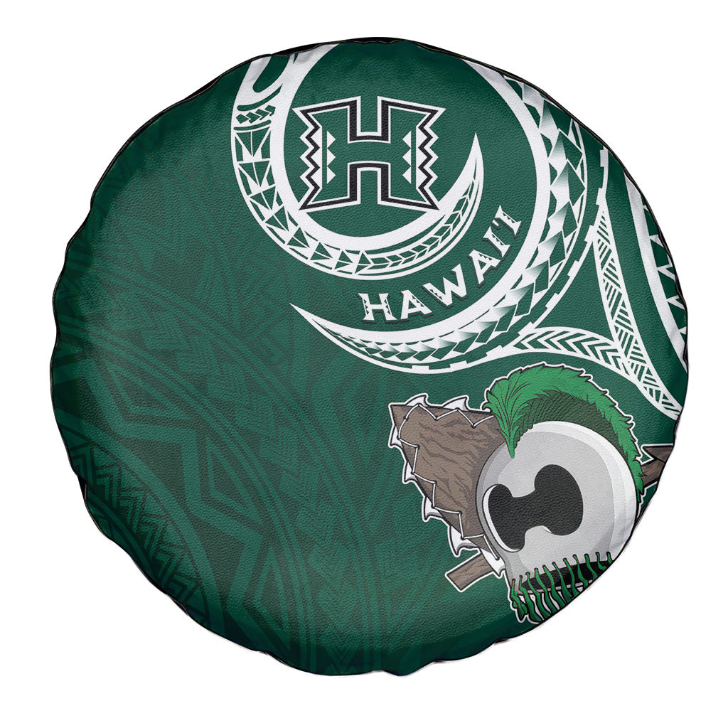 Hawaii Rainbow Warriors Alumni Spare Tire Cover Ti Maile Lei - Glory For The Warriors