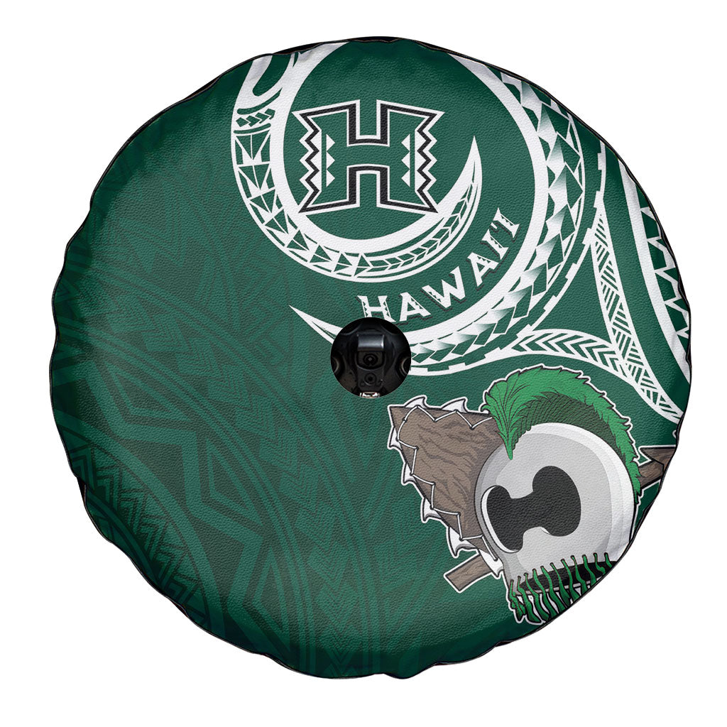 Hawaii Rainbow Warriors Alumni Spare Tire Cover Ti Maile Lei - Glory For The Warriors