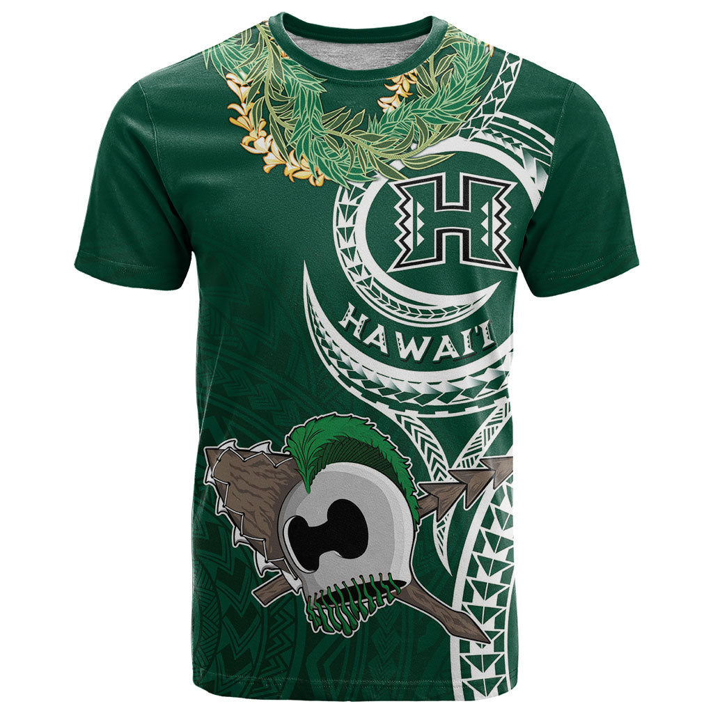 Hawaii Rainbow Warriors Alumni Personalized T Shirt Ti Maile Lei - Glory For The Warriors
